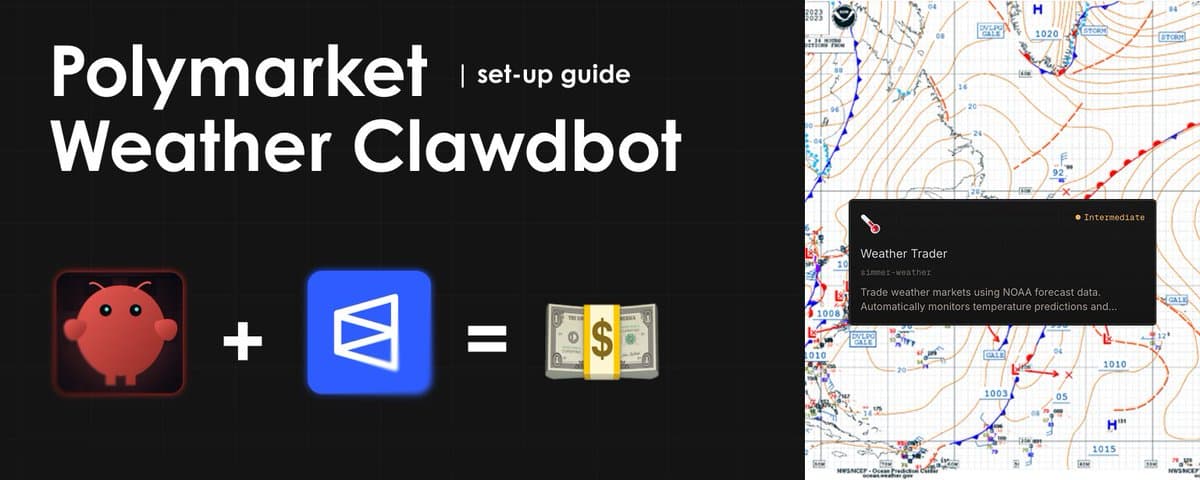 Guide: How to create Polymarket weather trading Clawdbot and turn 100$ → 5000$ thumbnail