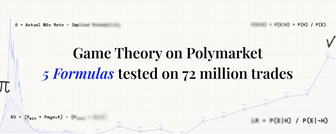 Game Theory on Polymarket: The 5 Formulas tested on 72 million trades thumbnail
