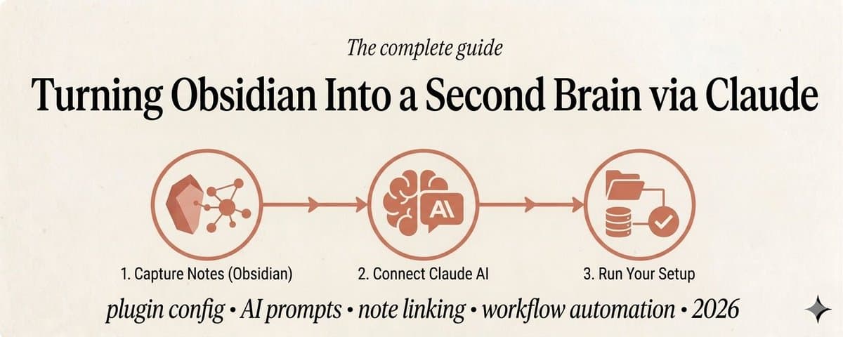 How I Turned Obsidian Into a Second Brain That Runs on Claude (Full Setup Guide) thumbnail