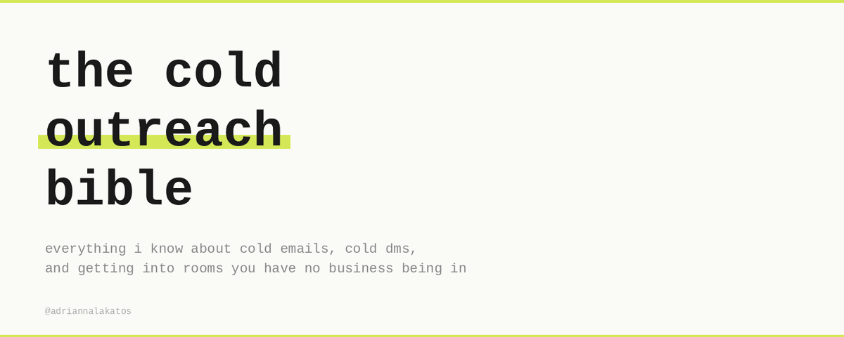 The Cold Outreach Bible thumbnail