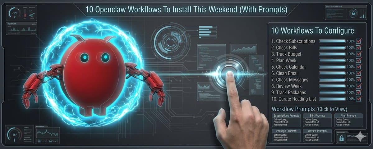 10 Openclaw Workflows To Install This Weekend cover