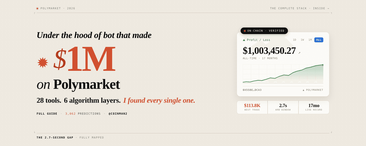 28 tools under the hood of bot that made $1M on Polymarket thumbnail