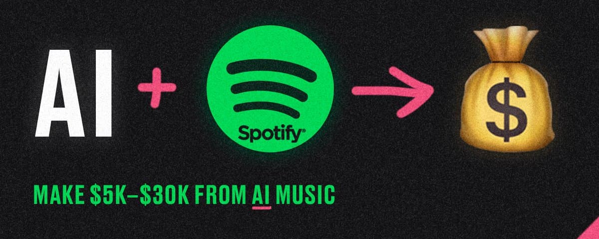 $5K a Month If You're Lazy. $30K If You're Not. Here's How to Start Earning From AI Music on Spotify thumbnail