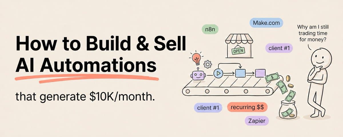 How to Build & Sell AI Automations That Generate $10K Per Month (Full Course) thumbnail