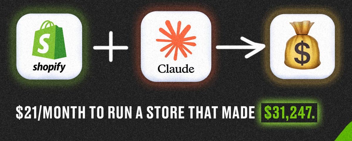 $31,247/month on Shopify. Claude replaced a $3,000/month team. Here's every prompt thumbnail