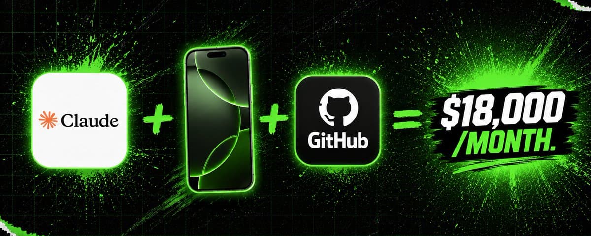Claude +Phone + free code = 18,000/month scanning rooms. 11 days to first client. Full breakdown thumbnail