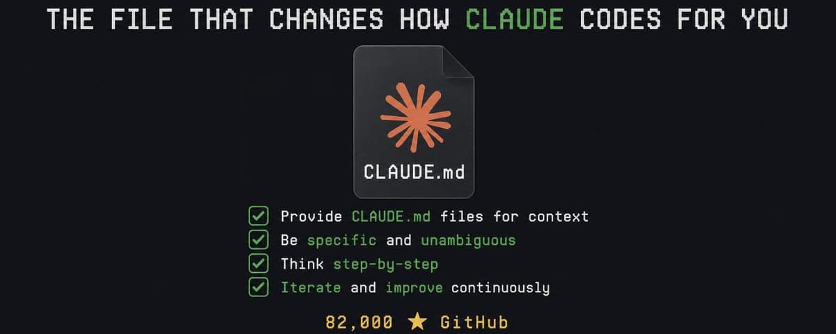Karpathy's CLAUDE.md hit #1 on GitHub with 82,000 stars. Most devs still haven't read it thumbnail
