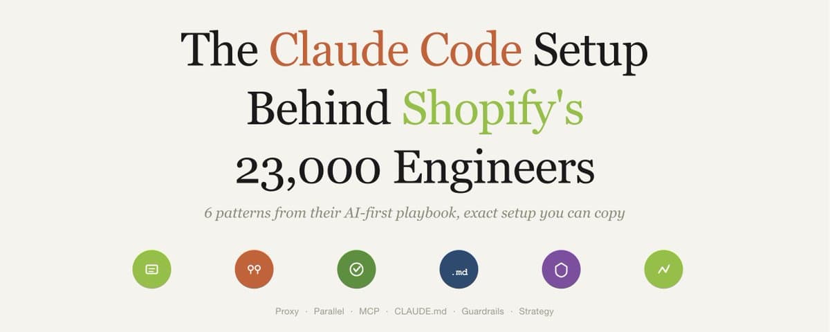 The Claude Code Setup Behind Shopify's 23,000 Engineers (Exact Config You Can Copy) thumbnail