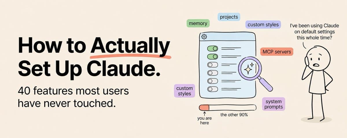 How to Actually Set Up Claude. 40 Features Most Users Have Never Touched thumbnail